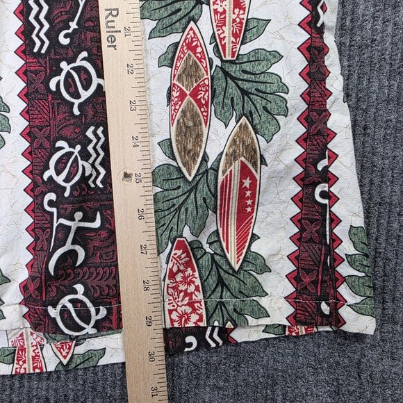 Pacific Legend Hawaiian Shirt Mens 3XL Surfboard Petroglyphs Tropical Resortwear - Picture 8 of 10
